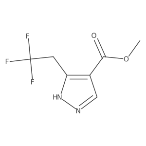 Methyl 3-(2,2,2-trifluoroethyl)-1H-pyrazole-4-carboxylate结构式