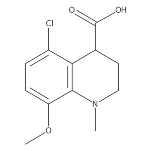 5-Chloro-8-methoxy-1-methyl-1,2,3,4-tetrahydroquinoline-4-carboxylic acid结构式
