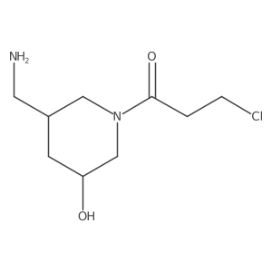 1-[3-(Aminomethyl)-5-hydroxypiperidin-1-yl]-3-chloropropan-1-one结构式