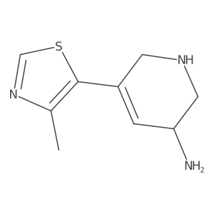 5-(4-Methyl-1,3-thiazol-5-yl)-1,2,3,6-tetrahydropyridin-3-amine结构式