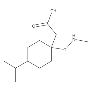 2-{1-[(Methylamino)oxy]-4-(propan-2-yl)cyclohexyl}acetic acid结构式