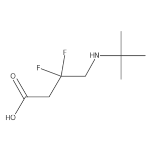 4-(Tert-butylamino)-3,3-difluorobutanoic acid结构式