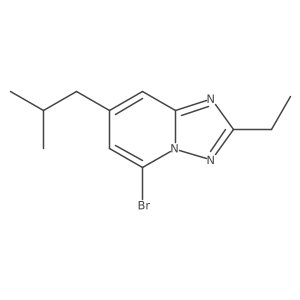 5-Bromo-2-ethyl-7-(2-methylpropyl)-[1,2,4]triazolo[1,5-a]pyridine结构式