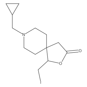 8-(Cyclopropylmethyl)-1-(iodomethyl)-2-oxa-8-azaspiro[4.5]decan-3-one Structure
