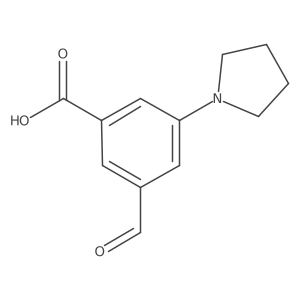 3-Formyl-5-(pyrrolidin-1-yl)benzoic acid Structure