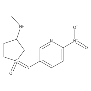 3-(Methylamino)-1-[(6-nitropyridin-3-yl)imino]-1lambda6-thiolan-1-one结构式