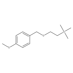 Trimethyl[2-({[4-(methylsulfanyl)phenyl]methyl}sulfanyl)ethyl]silane Structure