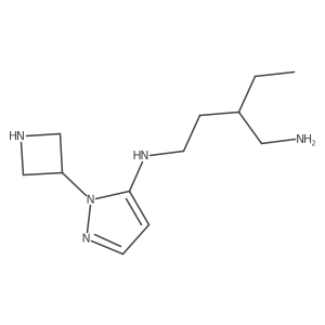 N-[3-(aminomethyl)pentyl]-1-(azetidin-3-yl)-1H-pyrazol-5-amine结构式