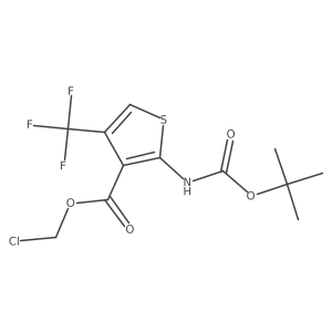 Chloromethyl 2-{[(tert-butoxy)carbonyl]amino}-4-(trifluoromethyl)thiophene-3-carboxylate Structure