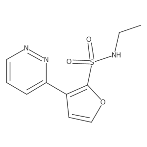 N-ethyl-3-(pyridazin-3-yl)furan-2-sulfonamide结构式