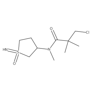 3-chloro-N-(1-imino-1-oxo-1lambda6-thiolan-3-yl)-N,2,2-trimethylpropanamide结构式