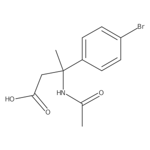 3-(4-Bromophenyl)-3-acetamidobutanoic acid结构式