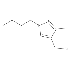 1-butyl-4-(chloromethyl)-3-methyl-1H-pyrazole结构式