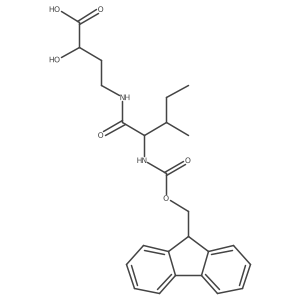 4-[(2S,3S)-2-({[(9H-fluoren-9-yl)methoxy]carbonyl}amino)-3-methylpentanamido]-2-hydroxybutanoic acid结构式