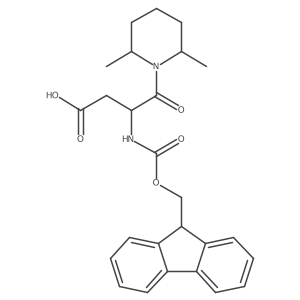 4-(2,6-dimethylpiperidin-1-yl)-3-({[(9H-fluoren-9-yl)methoxy]carbonyl}amino)-4-oxobutanoic acid结构式