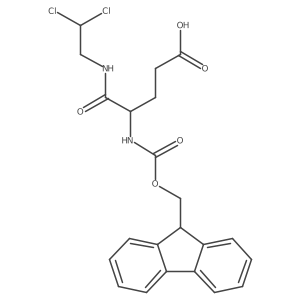 4-[(2,2-dichloroethyl)carbamoyl]-4-({[(9H-fluoren-9-yl)methoxy]carbonyl}amino)butanoic acid结构式