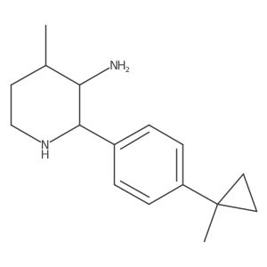 4-Methyl-2-[4-(1-methylcyclopropyl)phenyl]piperidin-3-amine结构式