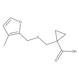 1-({[(3-Methylfuran-2-yl)methyl]sulfanyl}methyl)cyclopropane-1-carboxylic acid Structure