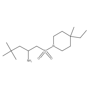 1-[(4-Ethyl-4-methylpiperidin-1-yl)sulfonyl]-4,4-dimethylpentan-2-amine结构式