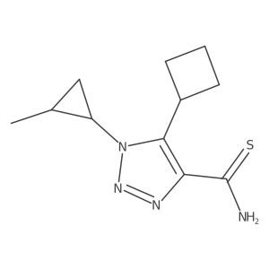 5-cyclobutyl-1-(2-methylcyclopropyl)-1H-1,2,3-triazole-4-carbothioamide Structure