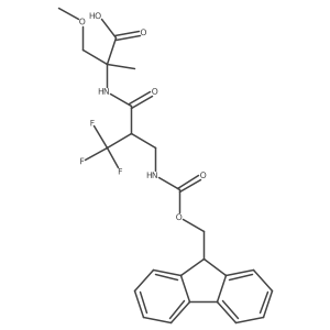 2-{2-[({[(9H-fluoren-9-yl)methoxy]carbonyl}amino)methyl]-3,3,3-trifluoropropanamido}-3-methoxy-2-methylpropanoic acid Structure