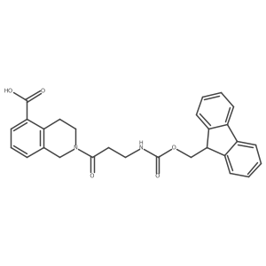 2-[3-({[(9H-fluoren-9-yl)methoxy]carbonyl}amino)propanoyl]-1,2,3,4-tetrahydroisoquinoline-5-carboxylic acid Structure