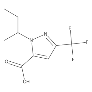 1-(butan-2-yl)-3-(trifluoromethyl)-1H-pyrazole-5-carboxylic acid Structure