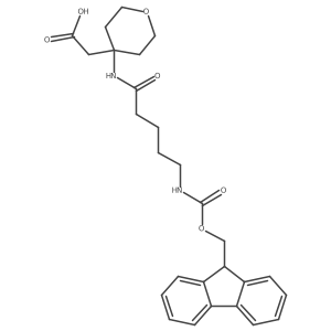 2-{4-[5-({[(9H-fluoren-9-yl)methoxy]carbonyl}amino)pentanamido]oxan-4-yl}acetic acid结构式