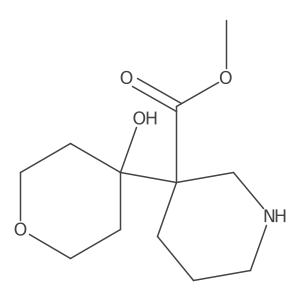 Methyl 3-(4-hydroxyoxan-4-yl)piperidine-3-carboxylate Structure