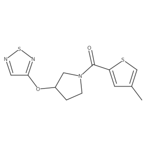 (3-((1,2,5-Thiadiazol-3-yl)oxy)pyrrolidin-1-yl)(4-methylthiophen-2-yl)methanone结构式