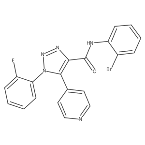 N-(2-bromophenyl)-1-(2-fluorophenyl)-5-(pyridin-4-yl)-1H-1,2,3-triazole-4-carboxamide结构式