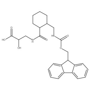 (2S)-3-{[(1RS,2SR)-2-[({[(9H-fluoren-9-yl)methoxy]carbonyl}amino)methyl]cyclohexyl]formamido}-2-hydroxypropanoic acid Structure