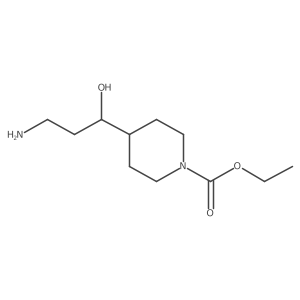 ethyl 4-[(1R)-3-amino-1-hydroxypropyl]piperidine-1-carboxylate Structure