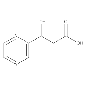 (3S)-3-hydroxy-3-(pyrazin-2-yl)propanoic acid结构式