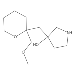 3-{[2-(Methoxymethyl)oxan-2-yl]methyl}pyrrolidin-3-ol结构式