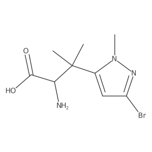 2-amino-3-(3-bromo-1-methyl-1H-pyrazol-5-yl)-3-methylbutanoic acid结构式