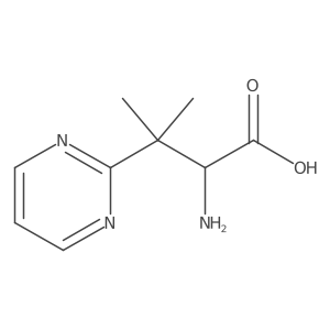 2-Amino-3-methyl-3-(pyrimidin-2-yl)butanoic acid结构式
