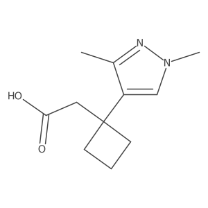 2-[1-(1,3-dimethyl-1H-pyrazol-4-yl)cyclobutyl]acetic acid Structure