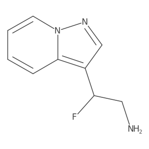 2-Fluoro-2-{pyrazolo[1,5-a]pyridin-3-yl}ethan-1-amine结构式