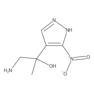 1-amino-2-(3-nitro-1H-pyrazol-4-yl)propan-2-ol结构式
