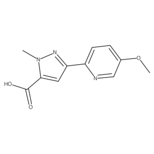 3-(5-methoxypyridin-2-yl)-1-methyl-1H-pyrazole-5-carboxylic acid结构式