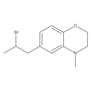 6-(2-bromopropyl)-4-methyl-3,4-dihydro-2H-1,4-benzoxazine结构式