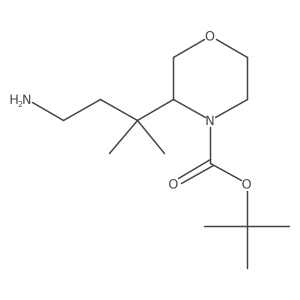 Tert-butyl 3-(4-amino-2-methylbutan-2-yl)morpholine-4-carboxylate Structure