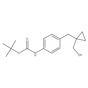 tert-butyl N-(4-{[1-(hydroxymethyl)cyclopropyl]methyl}phenyl)carbamate Structure