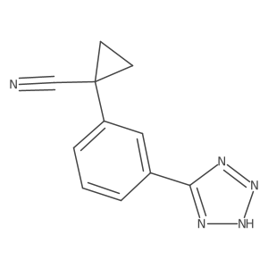 1-[3-(1H-1,2,3,4-tetrazol-5-yl)phenyl]cyclopropane-1-carbonitrile结构式