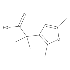 2-(2,5-Dimethylfuran-3-yl)-2-methylpropanoic acid Structure