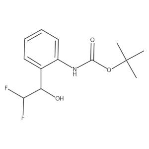 tert-butyl N-[2-(2,2-difluoro-1-hydroxyethyl)phenyl]carbamate结构式