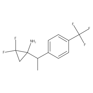2,2-Difluoro-1-{1-[4-(trifluoromethyl)phenyl]ethyl}cyclopropan-1-amine结构式