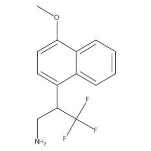 3,3,3-Trifluoro-2-(4-methoxynaphthalen-1-yl)propan-1-amine结构式