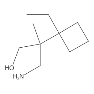 3-Amino-2-(1-ethylcyclobutyl)-2-methylpropan-1-ol结构式